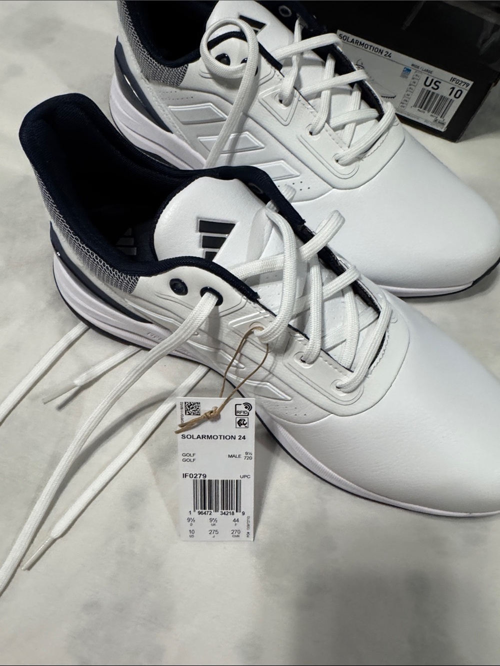 adidas Men's Solarmotion 24 Golf Shoes - White / Navy